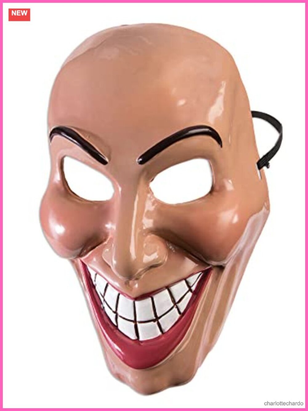 Plastic Half Face Mask with Elastic Back for Costume Party